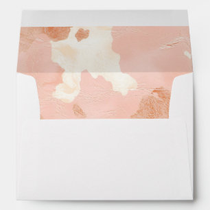 Boho Cowhide Pink Blush Western Cow Print envelope