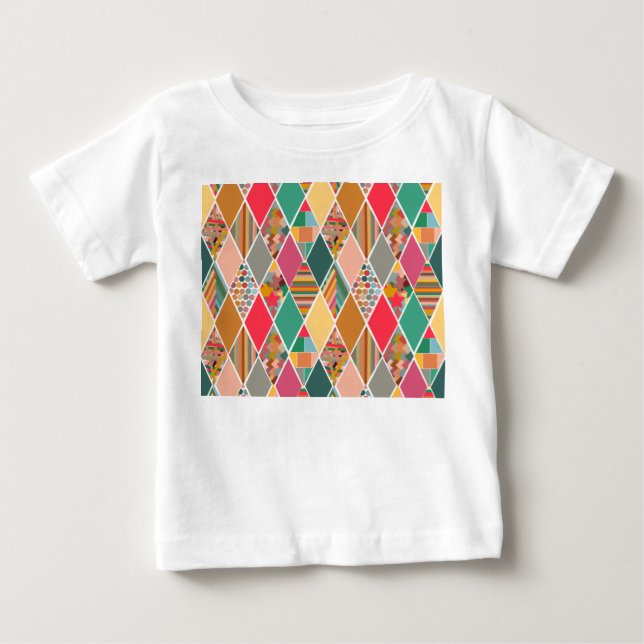 Boho Crazy Quilt Baby T-Shirt (Front)