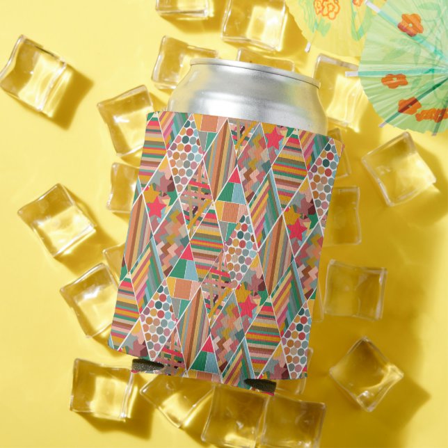 Boho Crazy Quilt Can Cooler (In Situ Summer)