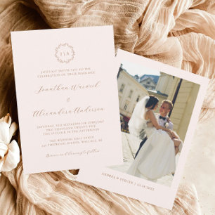 Boho Cream and Terracotta Fall Wedding Invitation
