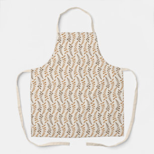 Boho Cream Fern Strings - seamless pattern. Apron