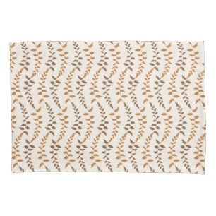 Boho Cream Fern Strings - seamless pattern. Pillowcase