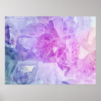 Boho Crystal Colourful Mineral Art Photography Poster