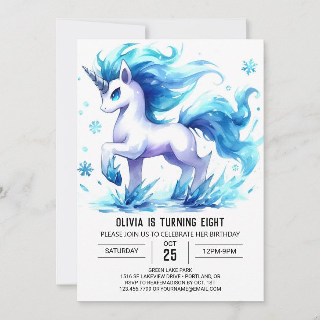  Boho Custom Horse Birthday Invitation (Front)