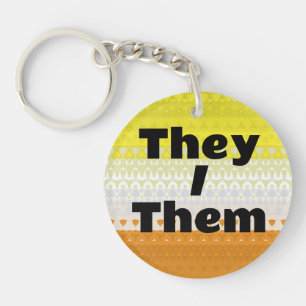 Boho Customisable Pronoun Maverique Pride Flag Key Ring