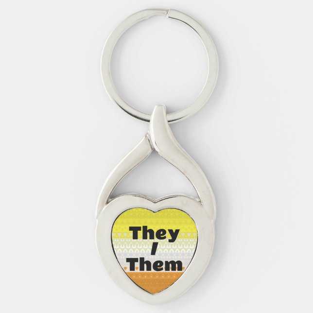 Boho Customisable Pronoun Maverique Pride Flag Key Ring (Front)