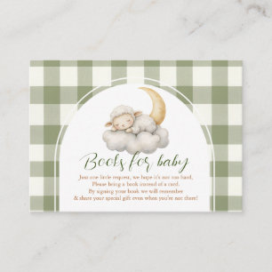 Boho Cute A little lamb baby shower Books for Baby Enclosure Card