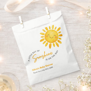 Boho Cute A Little Ray of Sunshine Baby Shower Favour Bags