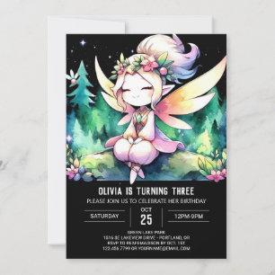 Boho Cute Fairy Birthday Invitation