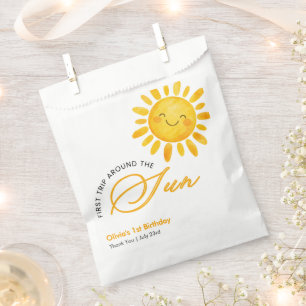 Boho Cute First Trip Around the Sun 1st Birthday Favour Bags