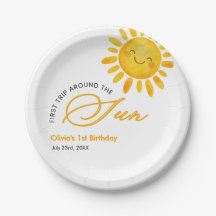 Boho Cute First Trip Around the Sun 1st Birthday