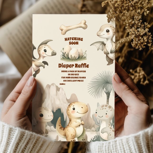 Boho Cute Hatching Soon Diapper Raffle Enclosure Card (Creator Uploaded)