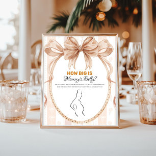 Boho cute Little Pie on the way baby Shower sign