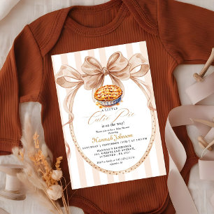 Boho cute Little Pie on the way  Fall baby Shower  Invitation