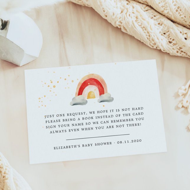 Boho Cute Rainbow Books For Baby  Enclosure Card (Creator Uploaded)