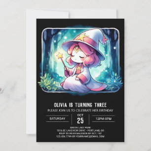 Boho Cute Wizard Birthday Invitation