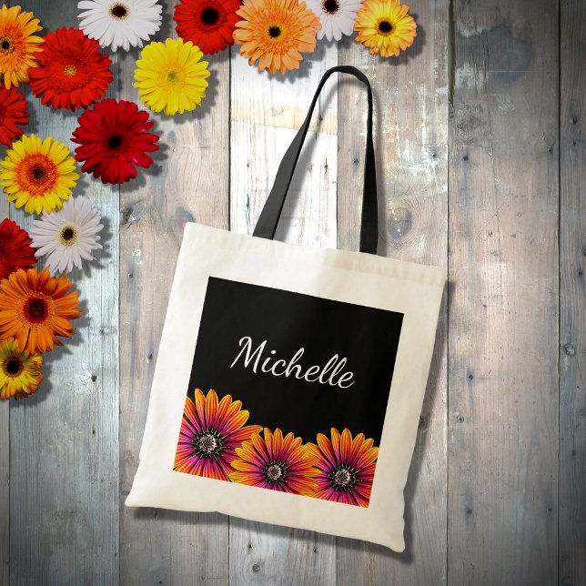 Boho Daisies Rustic Floral Botanical White Tote Bag (Creator Uploaded)