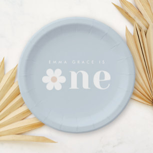 Boho Daisy First Birthday Paper Plates