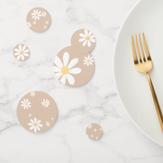 Boho Daisy Floral Baby Shower Confetti (Group)