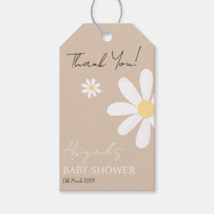Boho Daisy Floral Baby Shower Gift Tags