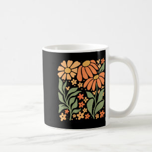 Boho Daisy Flower,retro Floral Funny Gift Tee Wome Coffee Mug