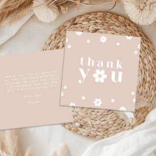 Boho Daisy Thank You Card