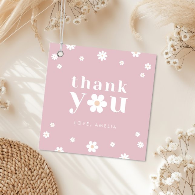 Boho Daisy Thank You Favour Tag (Creator Uploaded)