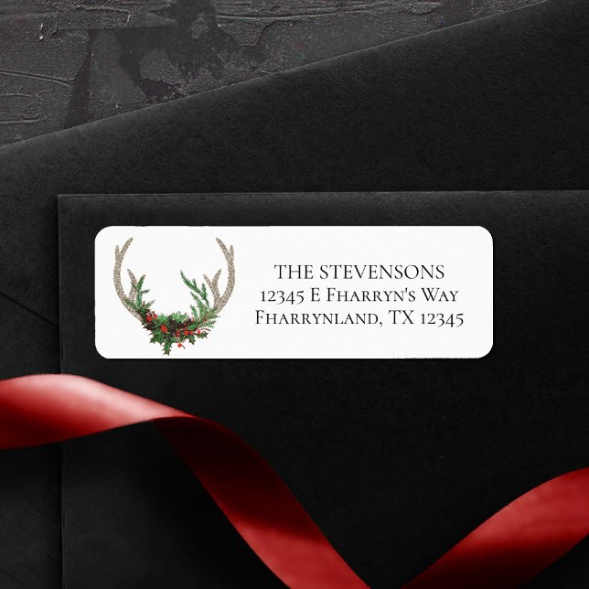 Boho Deer Antlers | Rustic Christmas Address (Creator Uploaded)