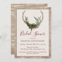 Boho Deer Antlers | Rustic Christmas Bridal Shower