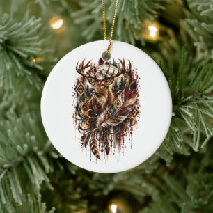 Boho Deer, Dreaming of Deer Ceramic Tree Decoration