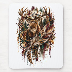 Boho Deer, Dreaming of Deer Mouse Pad
