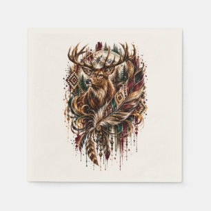 Boho Deer, Dreaming of Deer Napkin