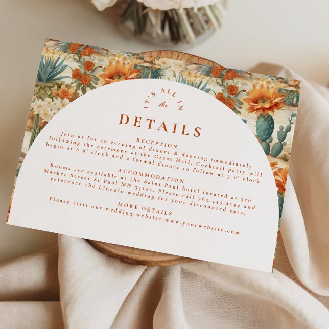 Boho Desert Arch Wedding Enclosure Card (Creator Uploaded)