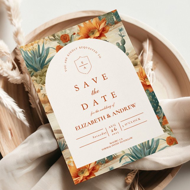 Boho Desert Arch Wedding Save The Date (Creator Uploaded)