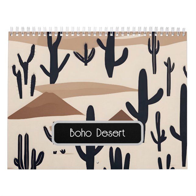Boho desert art calendar (Cover)