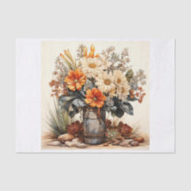 Boho Desert Floral Bouquet Art for Decoupage