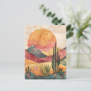 Boho Desert Landscape - Southwestern Nature Postcard