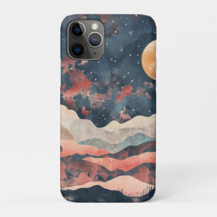 Boho Desert Moon Indigo Copper Celestial Landscape Case-Mate iPhone Case