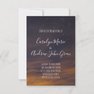 Boho desert sky celestial modern rustic bohemian i invitation
