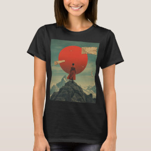 Boho Desert Soul - Mountain Woman Red Sun T-Shirt