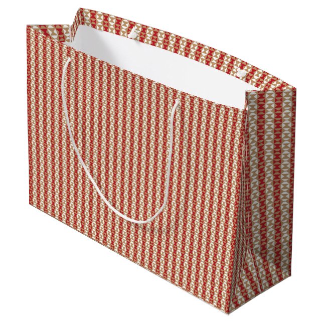 Boho Desert Stripe Pattern Design Large Gift Bag (Back Angled)