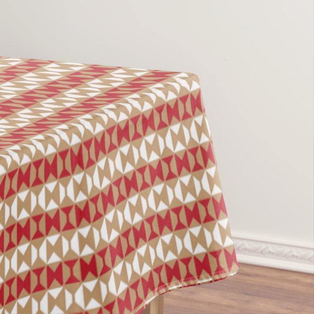 Boho Desert Stripe Pattern Design Tablecloth (In Situ)
