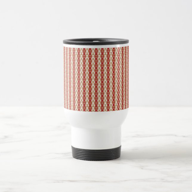Boho Desert Stripe Pattern Design Travel Mug (Center)
