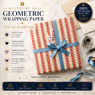 Boho Desert Stripe Pattern Design Wrapping Paper