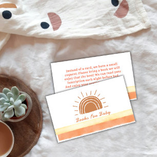 Boho Desert Sunshine Books For Baby Shower Enclosure Card