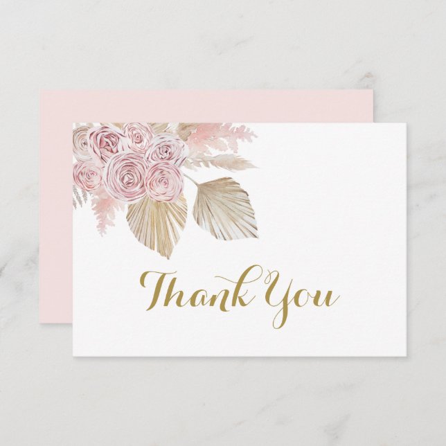 Boho Desert thank you Note Cards (Front/Back)