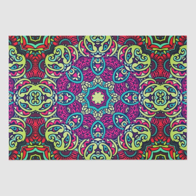 Boho design Mandala Tissue Paper (Front)
