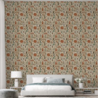 Boho Design with Earthy Tones and Botanical Motifs