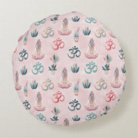 Boho Design Woman with Dreadlocks Meditation OM
