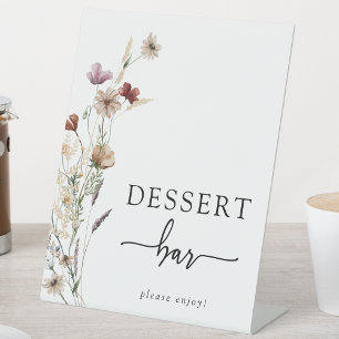 Boho Dessert Bar Pedestal Sign